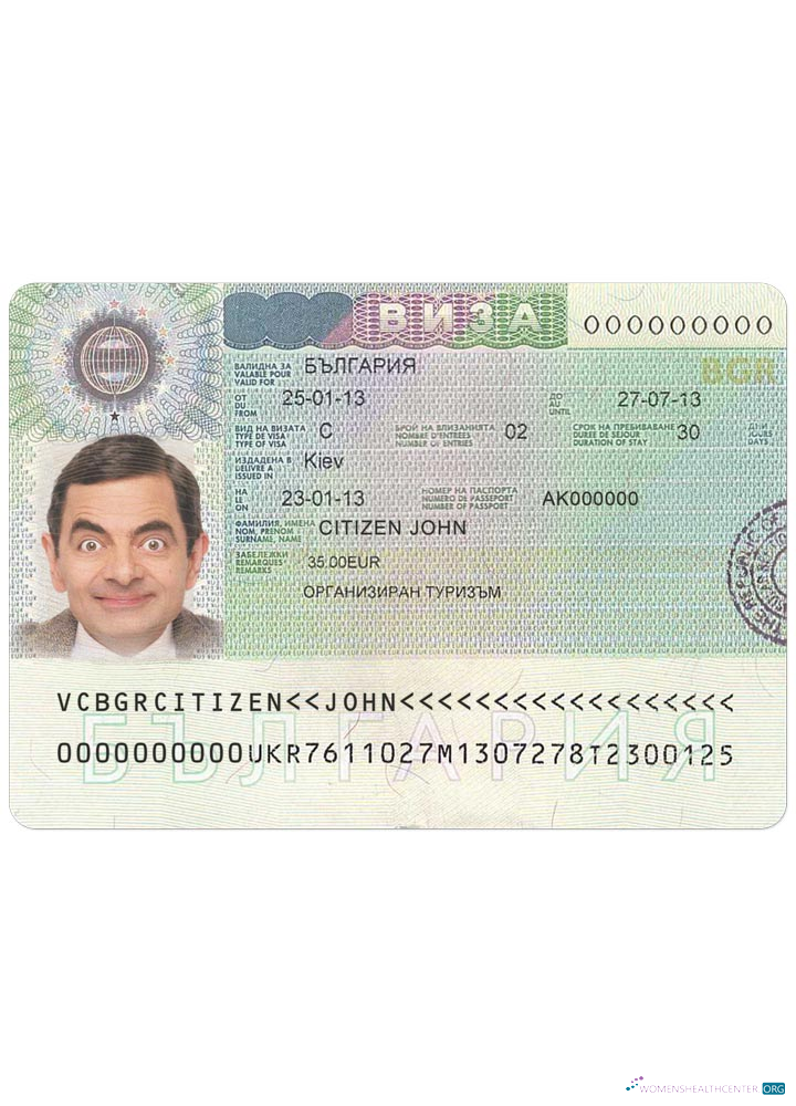 Download BULGARIA visa Photoshop template